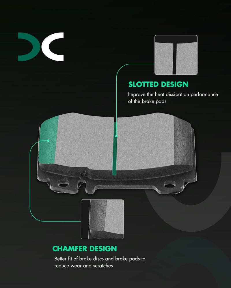 SCITOO D847 Front Semi-Metal Brake Pads Sets Fit For Mercedes-Benz 600SL,C32 AMG,C3,C350,C55 AMG,CL500,CLK55 AMG,CLS550,E350,E550,ML430,ML500,ML55 AMG,S350,S430,S55 AMG,SL550,SL600,SLK35 - Image 2